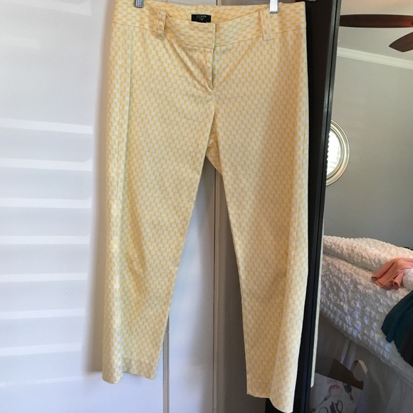 Polka dot, city fit, j crew pants