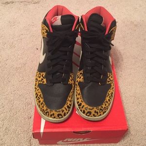 Nike Leopard Print High-Top Sneakers