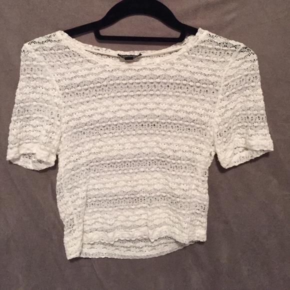 White/cream crop top