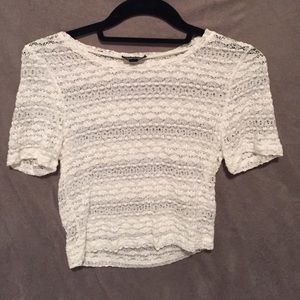 White/cream crop top