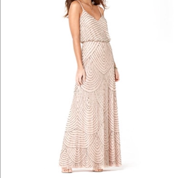 Adrianna Papell blush gown