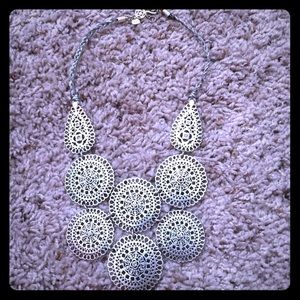 Cookie Lee Sterling Silver Statement Necklace