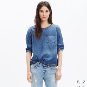 Madewell Denim Drop Hem Tee
