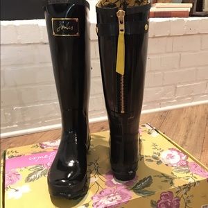 Black Joules rain boots