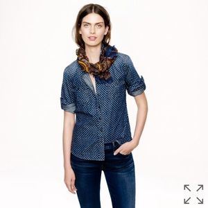J Crew Denim Star Dot Shirt