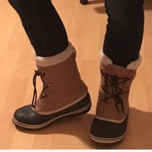 Sorel waterproof snow boots.