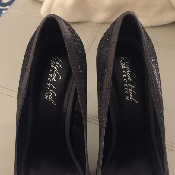 NWOB HIGHEST HEEL high heel glitter shoe, size 10 - Picture 2 of 4