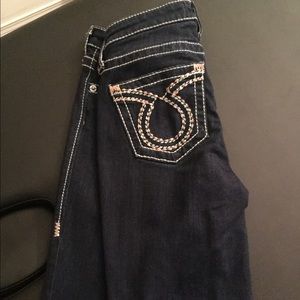 Big star dark wash skinny jeans