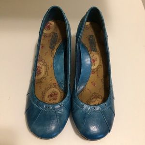 Teal Seychelles wedges