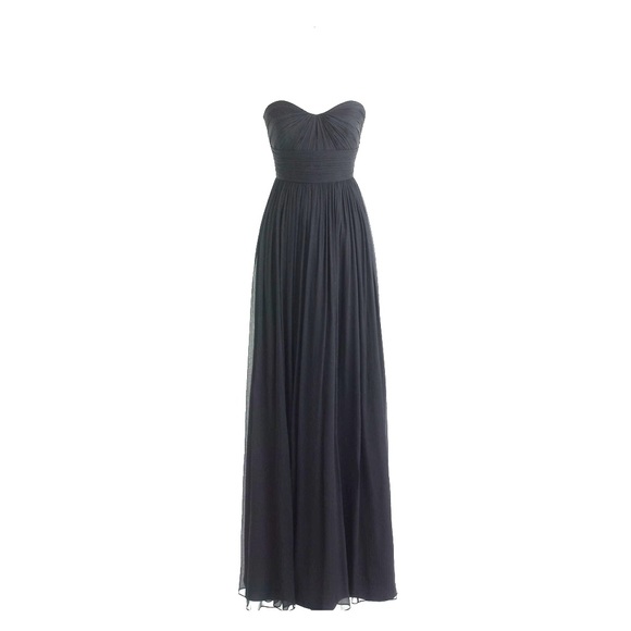 JCREW LONG  BRIDESMAID DRESS - Marbella in Black