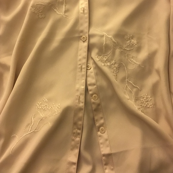 Sheer never worn button up top with accents - Picture 3 of 4