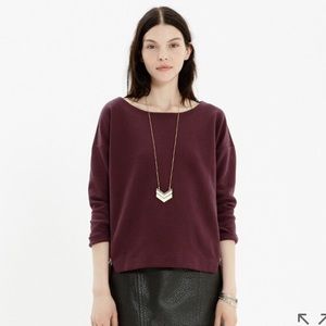 Madewell Eggplant Zip Top