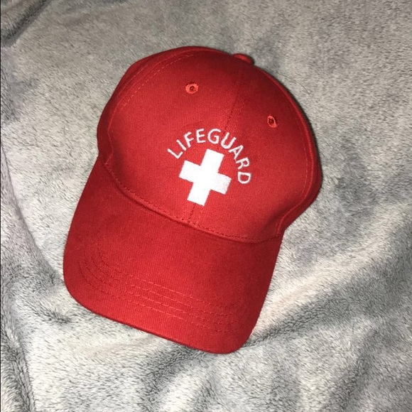 Red lifeguard hat