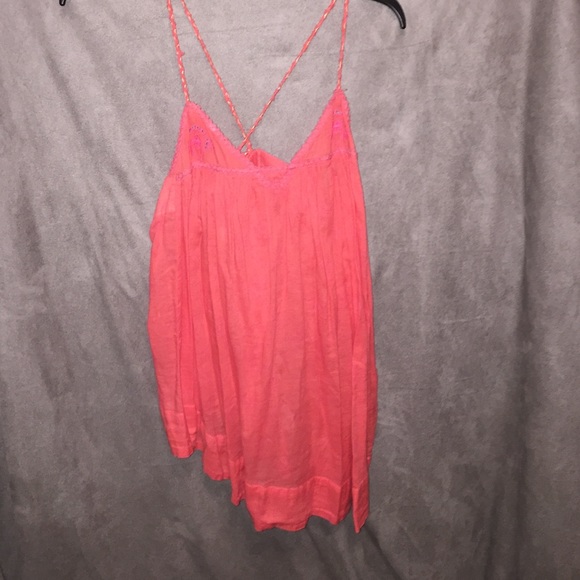Free People coral tank top