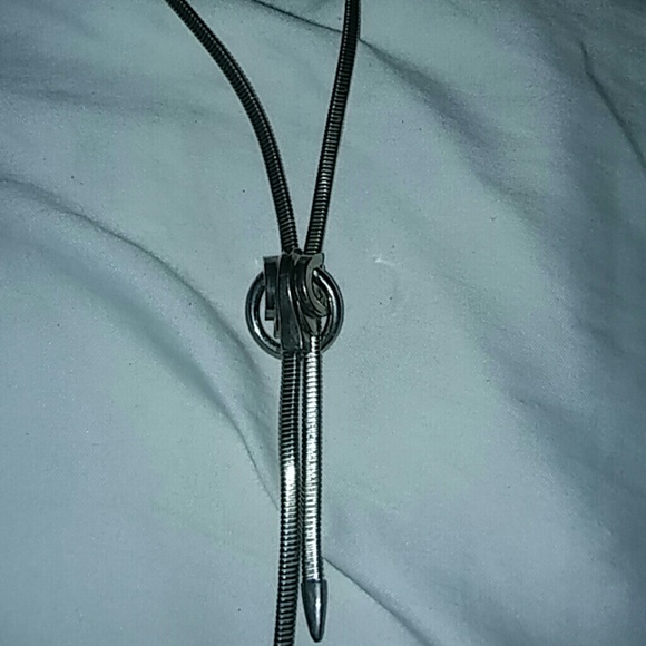 Antique Zipline adjustable bolo necktie Necklace - Picture 3 of 4