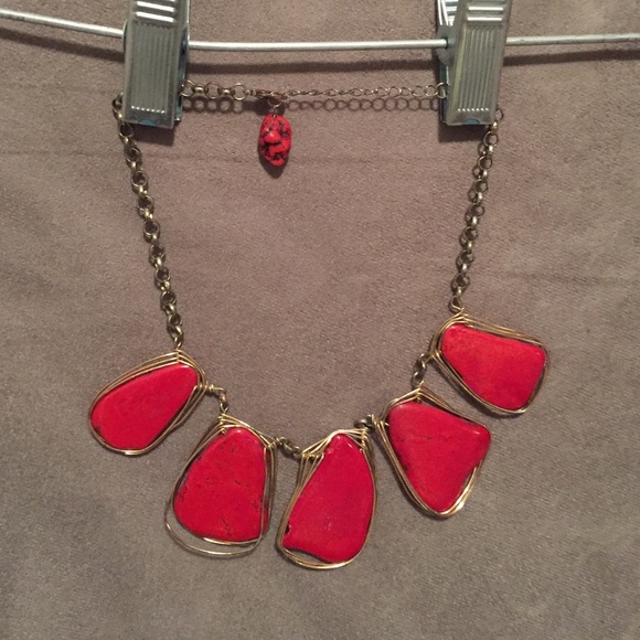 Red stone necklace