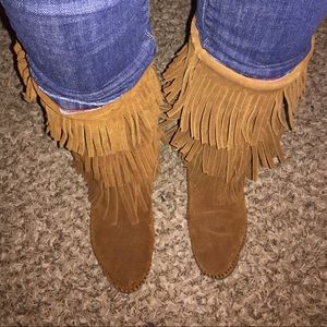 3 layers Minnetonka moccasins