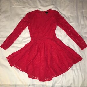Lace Red Dress