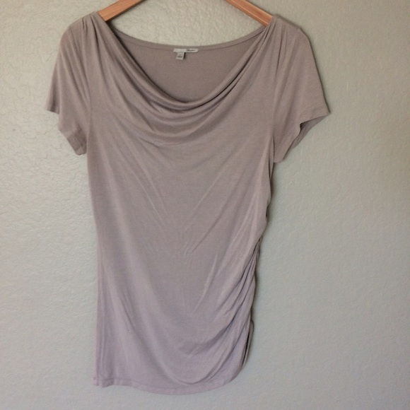Halogen Asymmetrical gray top