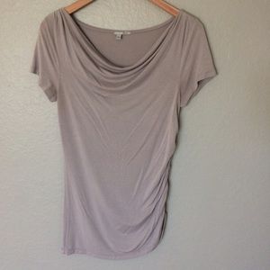 Halogen Asymmetrical gray top