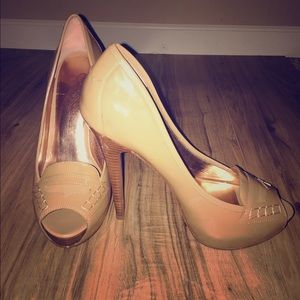 Tan high heels