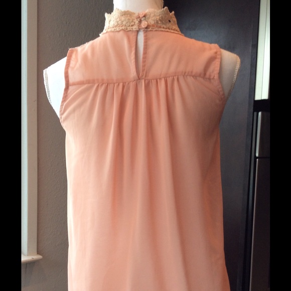 DONATED! Sleeveless Peach-Colored Top - Picture 2 of 4