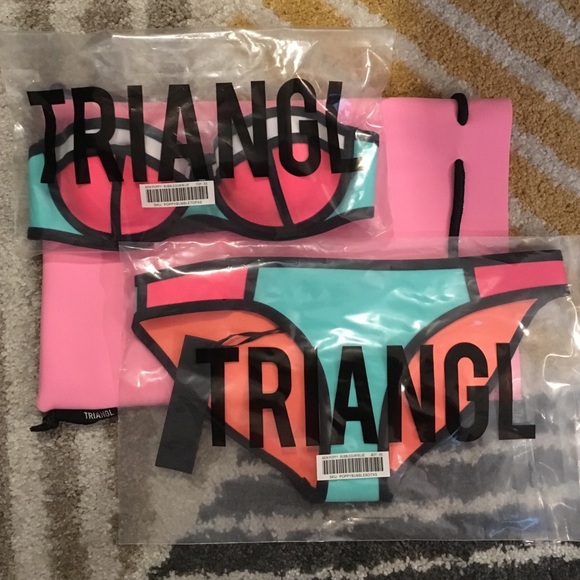 Triangl two piece with pink bag - brand new!