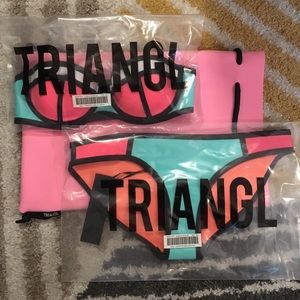Triangl two piece with pink bag - brand new!