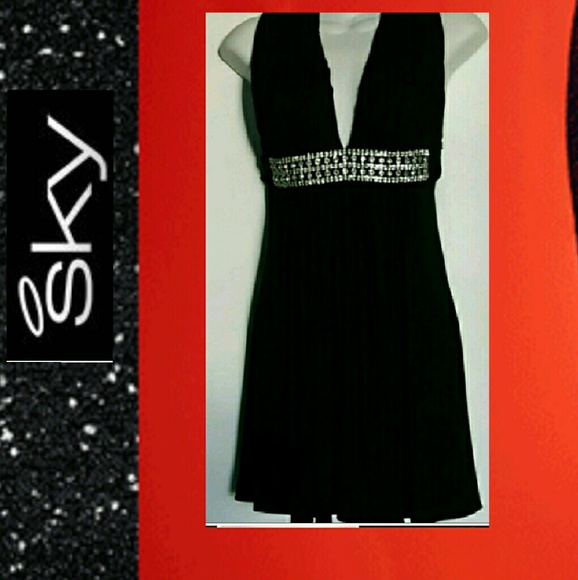 SKY BLACK COCKTAIL DRESS SZ: M