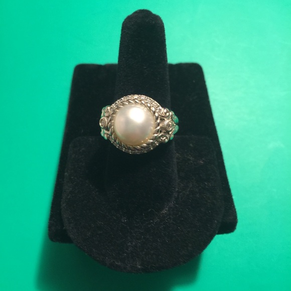 Authentic Judith Ripka Mabe pearl ring