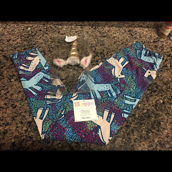 OS LuLaRoe Leggings NWT Unicorn Set