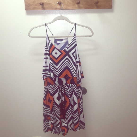 Gameday Romper - orange & blue