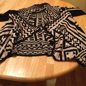 Woman's open front sweater.