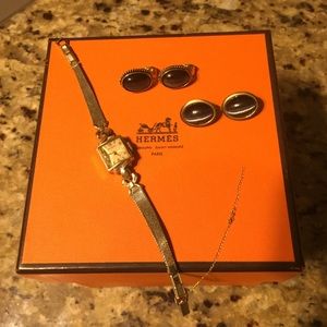 Wittnauer Lady's Watch & Tiger Eye Stone Earrings