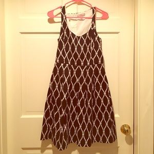 Banana Republic fit and flare nautical print dress