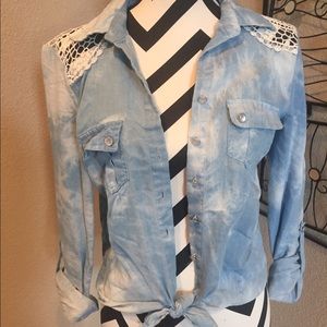 Jean and crochet top