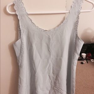 Club Monaco sky blue silk tank