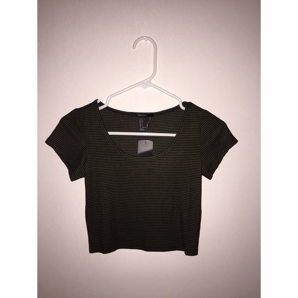 Pin-Striped Crop Top