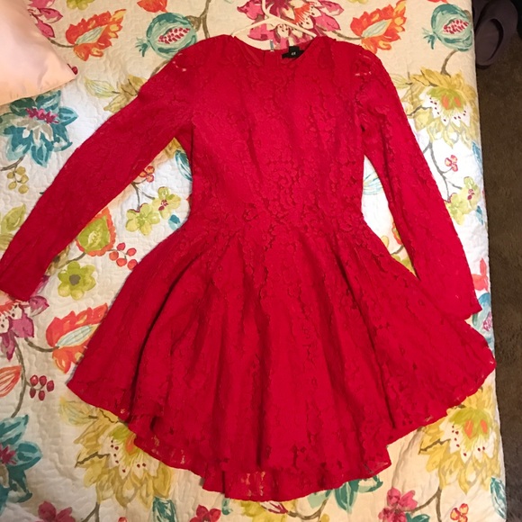 H & M red party dress