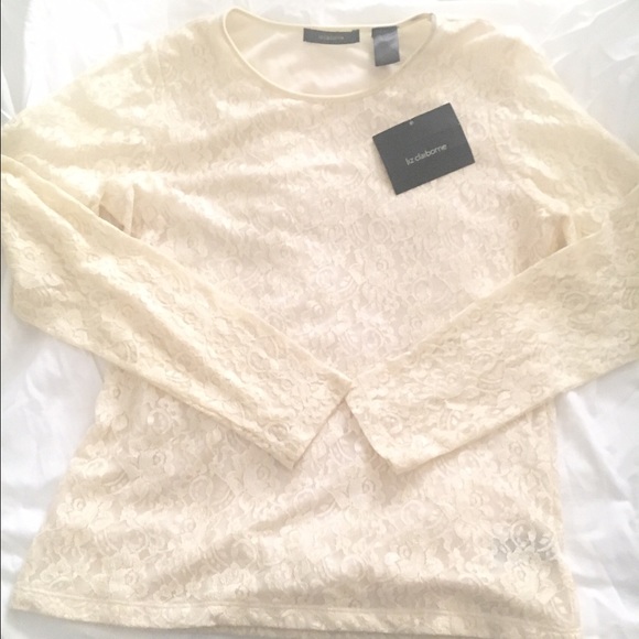 Brand New Liz Claiborne lace long sleeve shirt.
