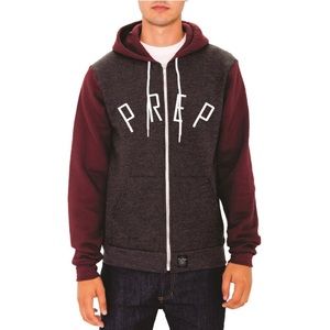 PREP Agency Hooded Sweatshirt (heather/burg)