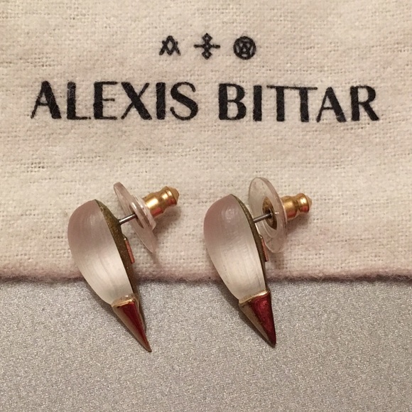 Alexis Bittar Gold Capped Spike Stud