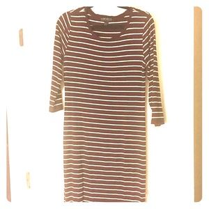 Plus size striped rib dress