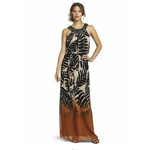 NEW! Size 6 Jessica Howard Safari print maxi dress