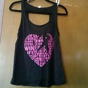 Breast cancer awareness workout tank