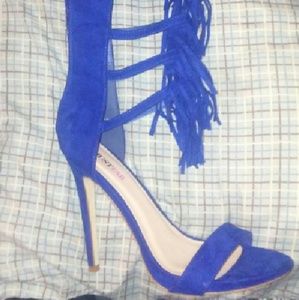 Blue Knee High *Just Fab* Gladiator Heels