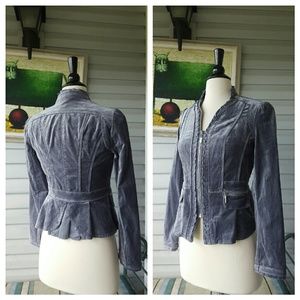 Cute chic gray velvet Blazer