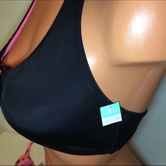 🚫SOLD🚫NEW PINK VS CAGED FRONT TOP SWIM - Picture 2 of 4