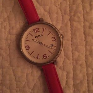 Pink Fossil Watch