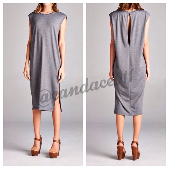 CC Boutique  Dresses & Skirts - Grey Sleeveless Midi Dress
